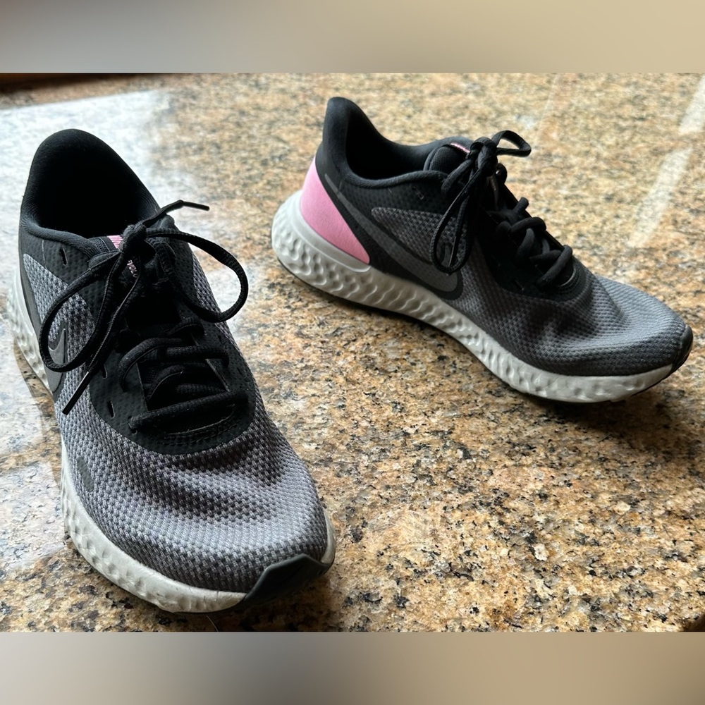 Black and Pink Nikes Size 7.5